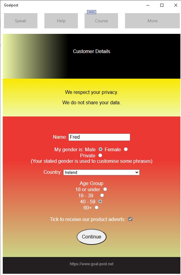 Language app installation screen 6